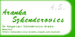 aranka szkenderovics business card